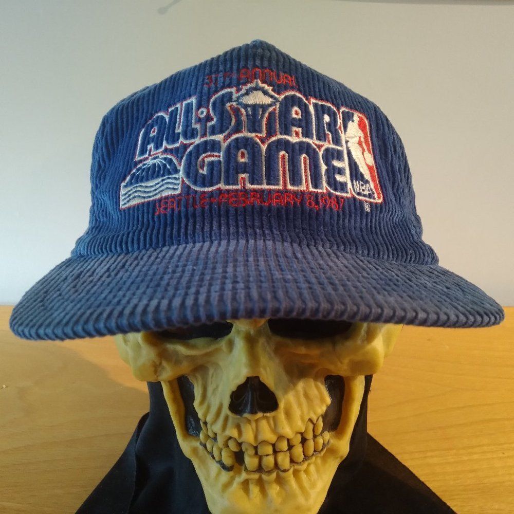 Vintage Sports Specialties NBA All-Star Game 1987 Corduroy Strap Back Hat
